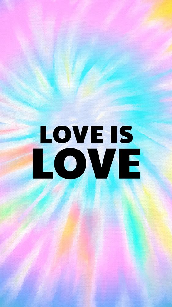 Love is love Instagram story template, editable text