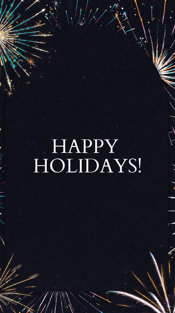 Happy holidays Instagram story template, editable text