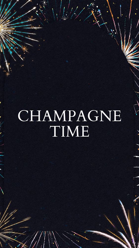 Champagne time Instagram story template, editable text