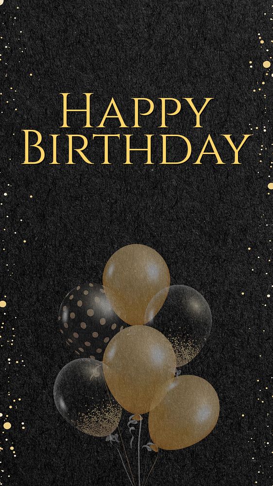 Happy birthday Instagram story template, editable text