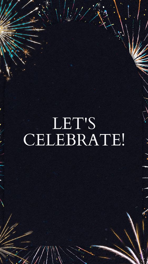 Let's celebrate! Instagram story template, editable text