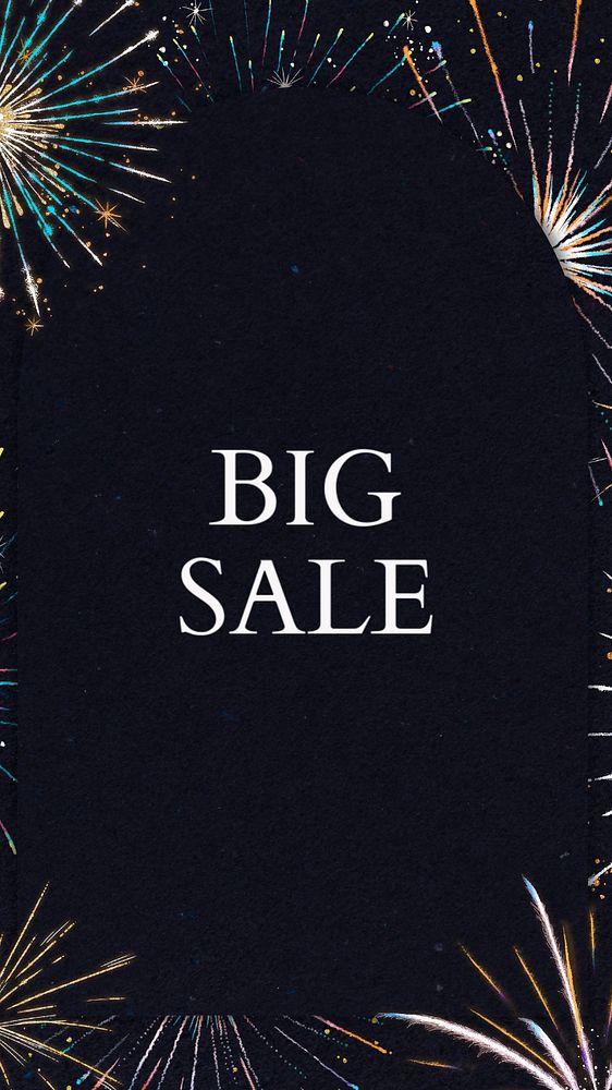 Big sale Instagram story template, editable text