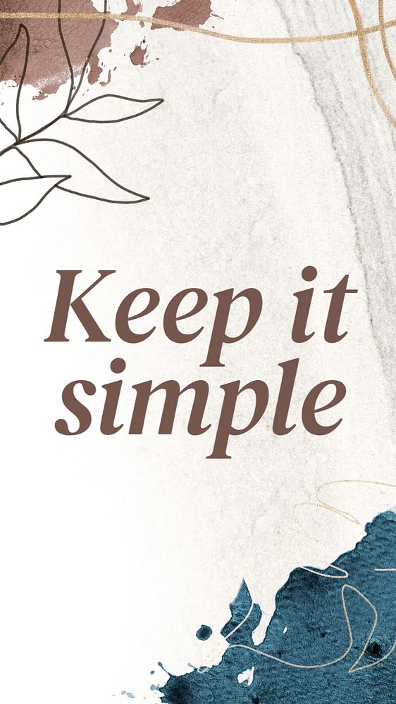 Keep it simple Instagram story template, editable text