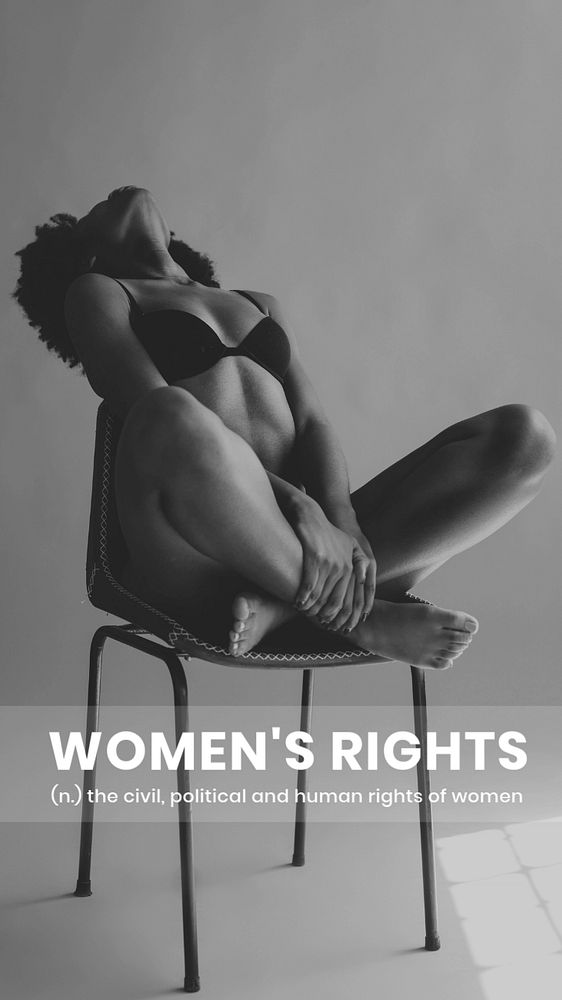 Women's rights Instagram story template, editable text