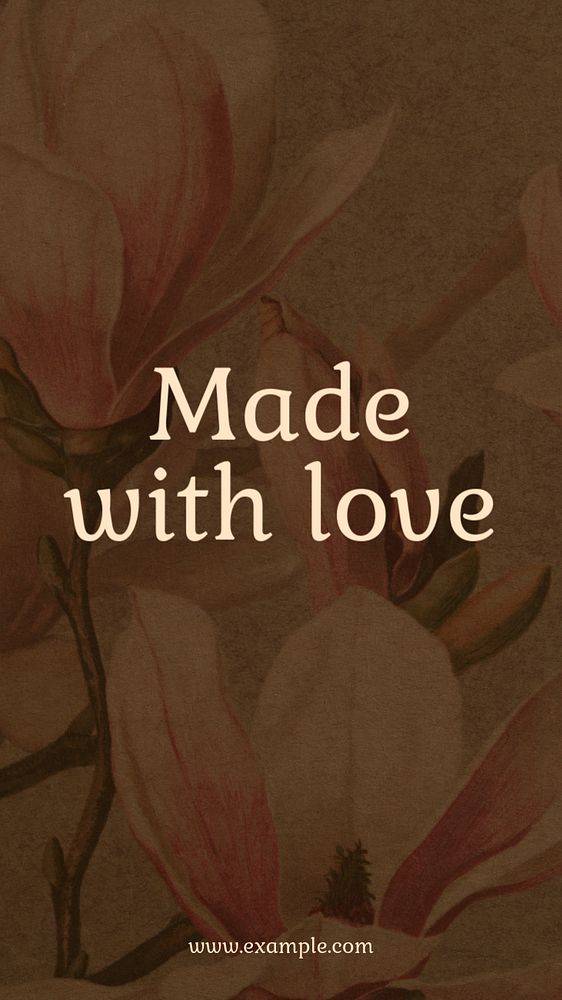 Made with love Instagram story template, editable text