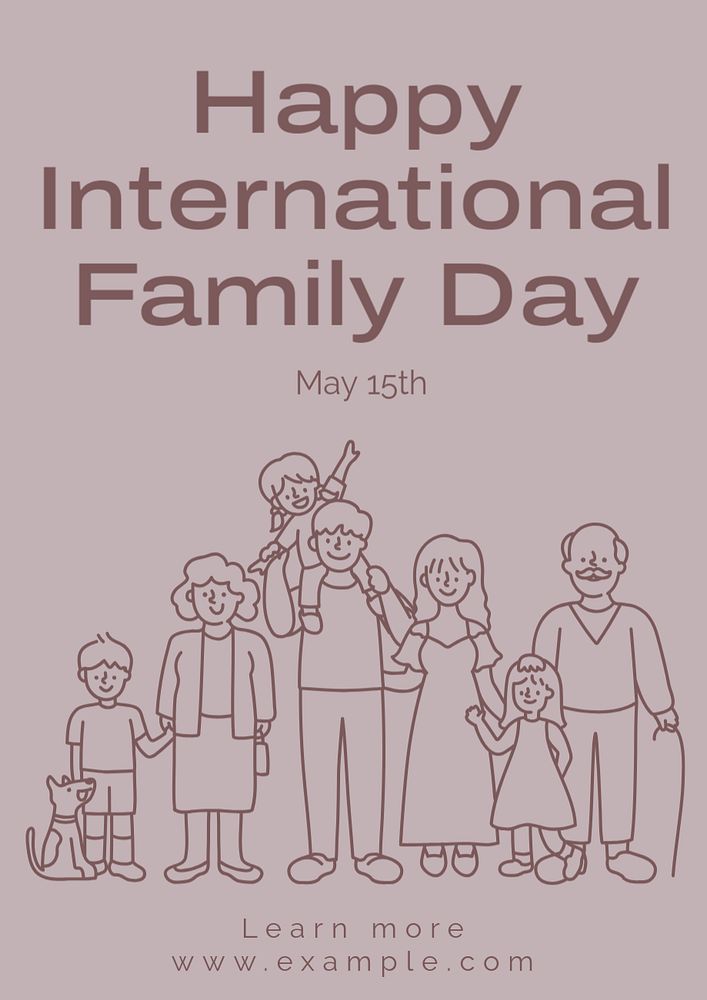 International Family Day poster template, editable text and design