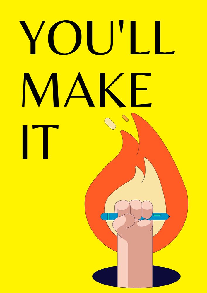 You'll make it poster template, editable text and design