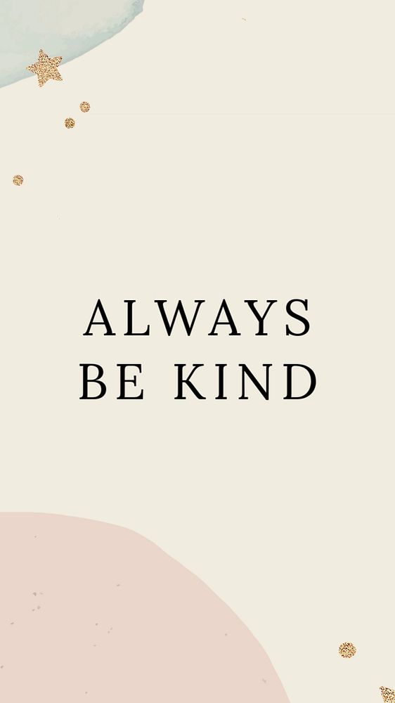 Be kind Instagram story template, editable text