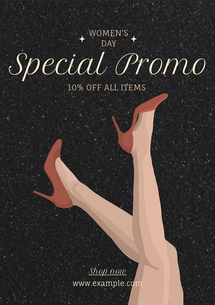 Special promo poster template, editable text and design