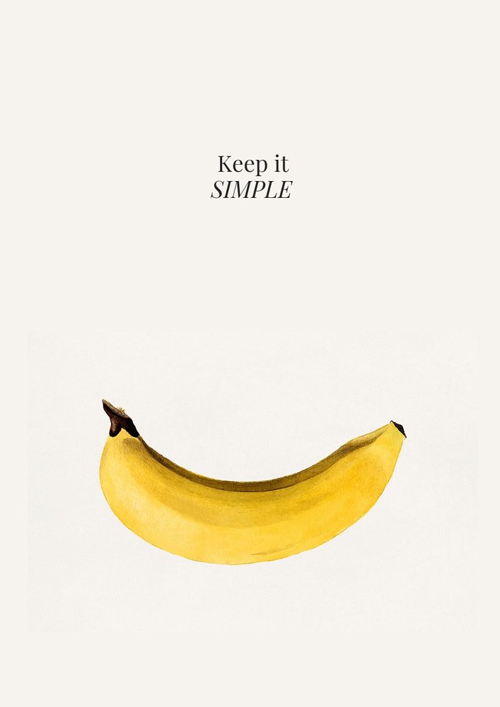 Keep it simple poster template, editable text and design