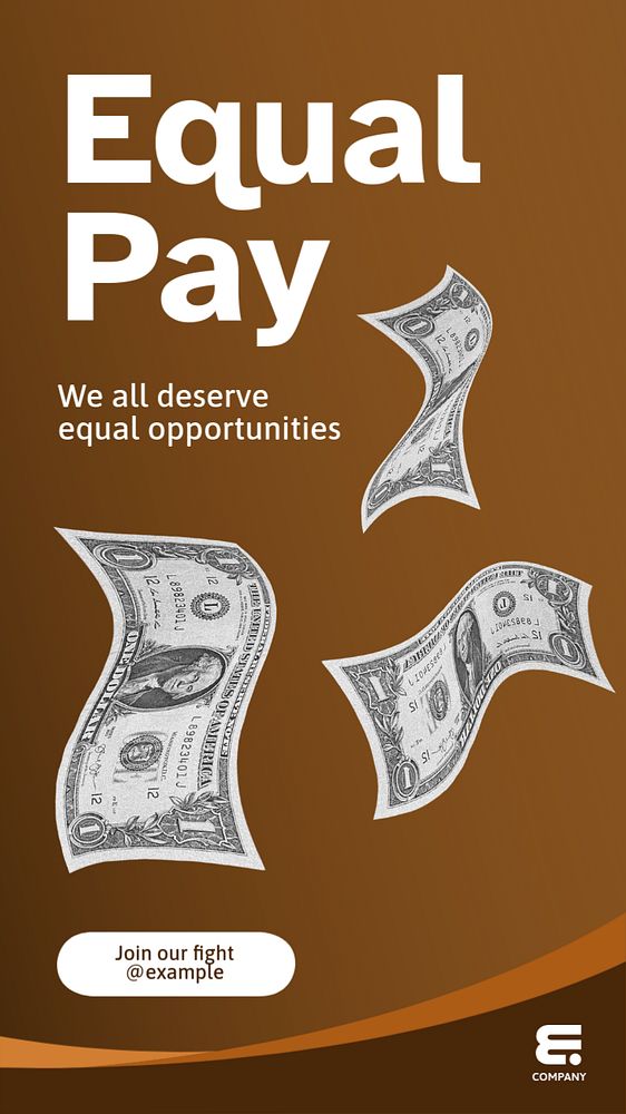 Equal pay Instagram story template, editable text