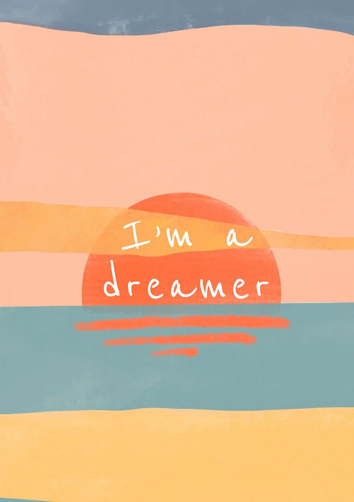 Dreamer poster template, editable text and design