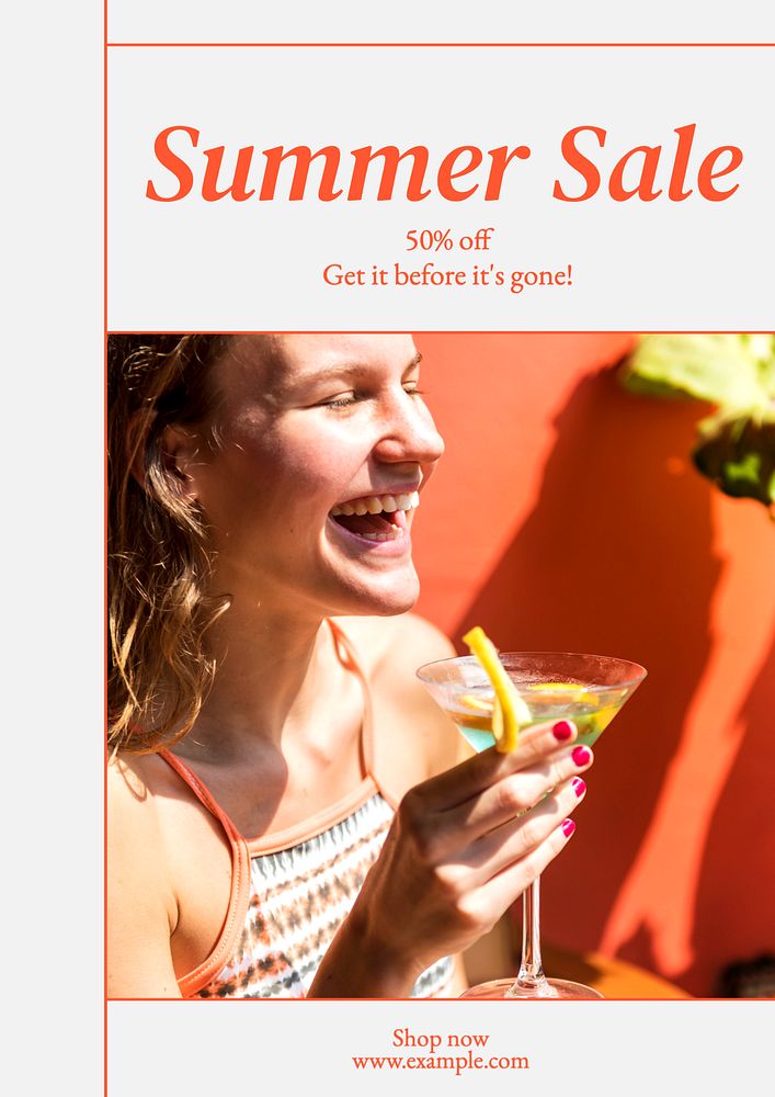 Summer Sale  poster template, editable text and design