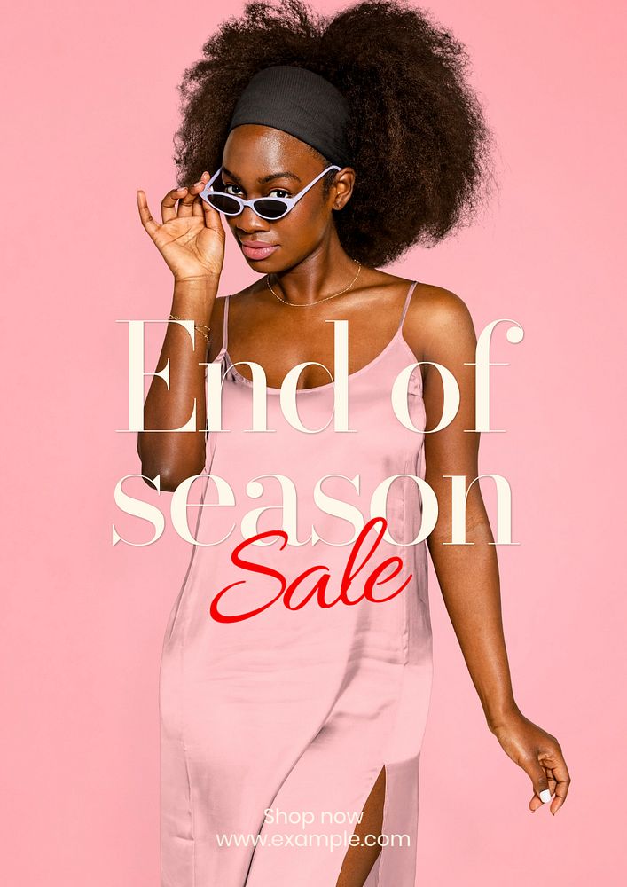 End of season sale  poster template, editable text and design