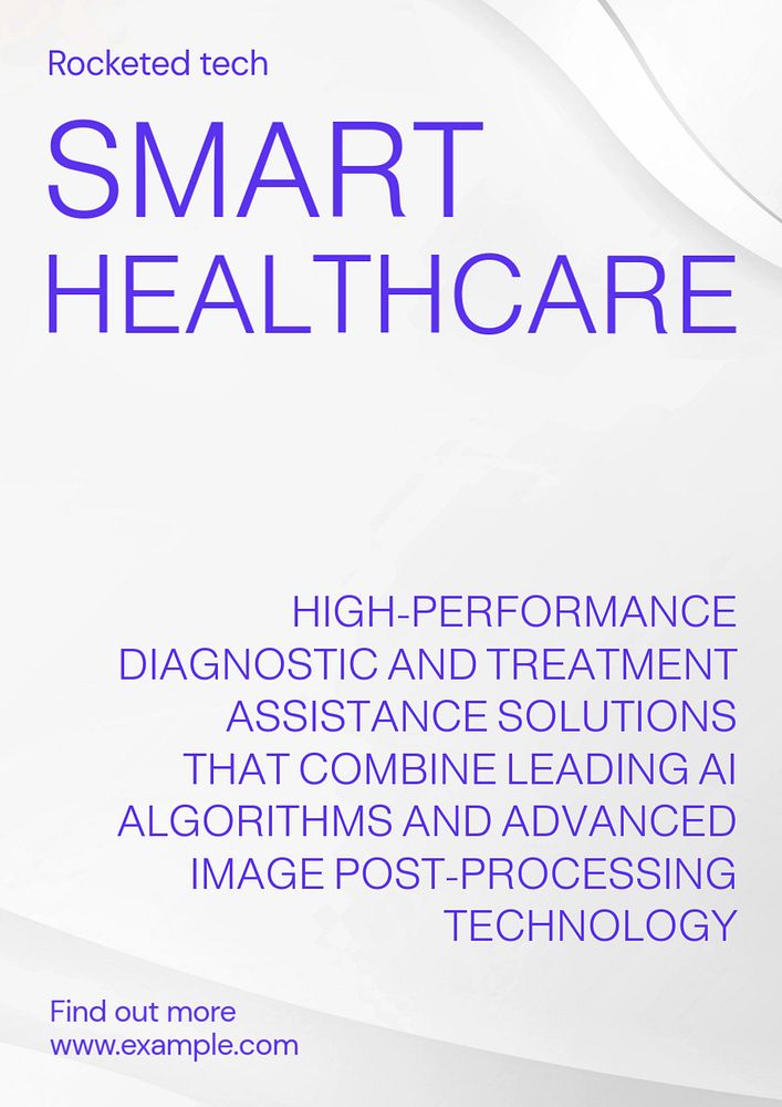 Smart healthcare poster template, editable text and design