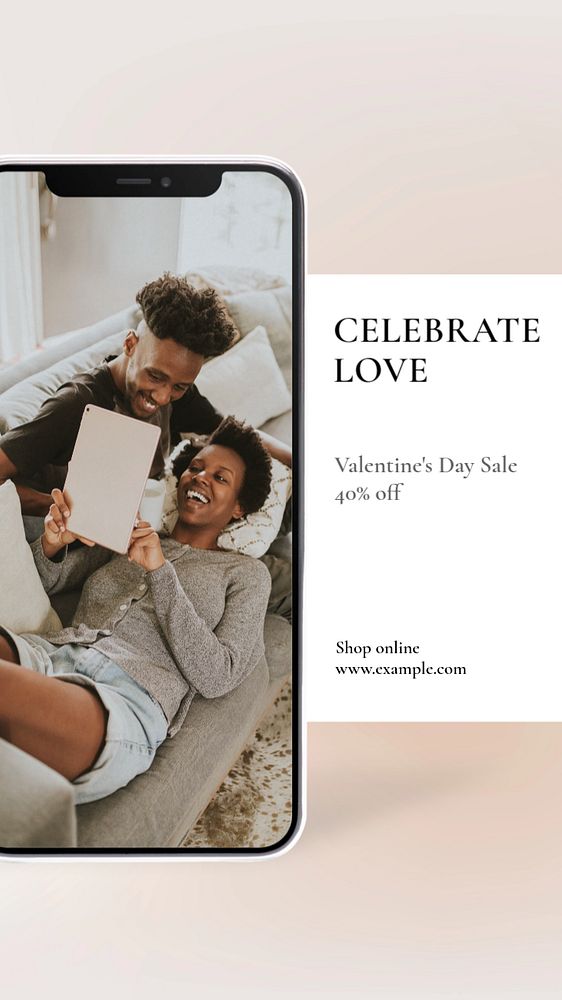 Celebrate love sale  Instagram story template, editable text