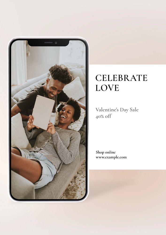 Celebrate love sale  poster template, editable text and design