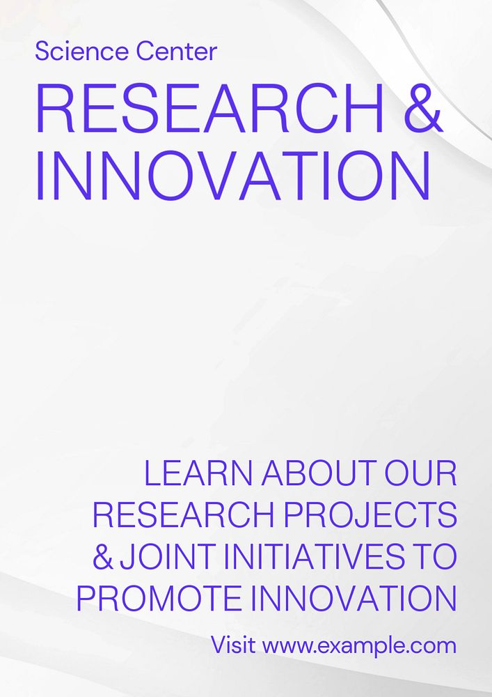 Research & innovation poster template, editable text and design