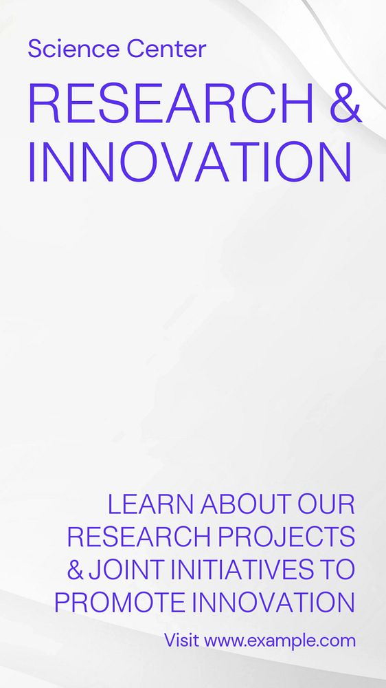 Research & innovation Instagram story template, editable text