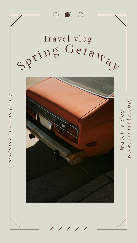 Spring Getaway  Instagram story template, editable text