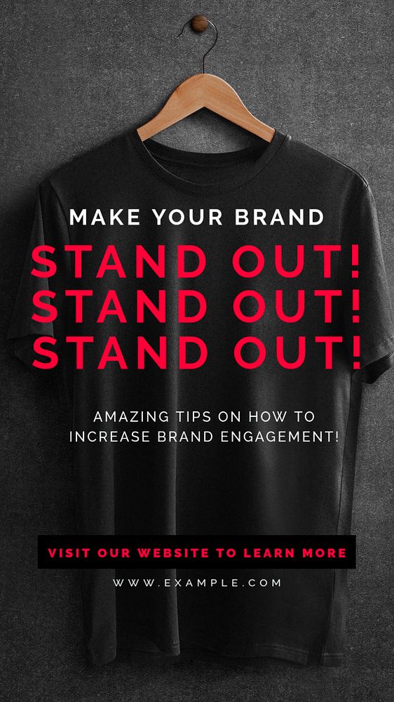 Brand engagement Instagram story template, editable text