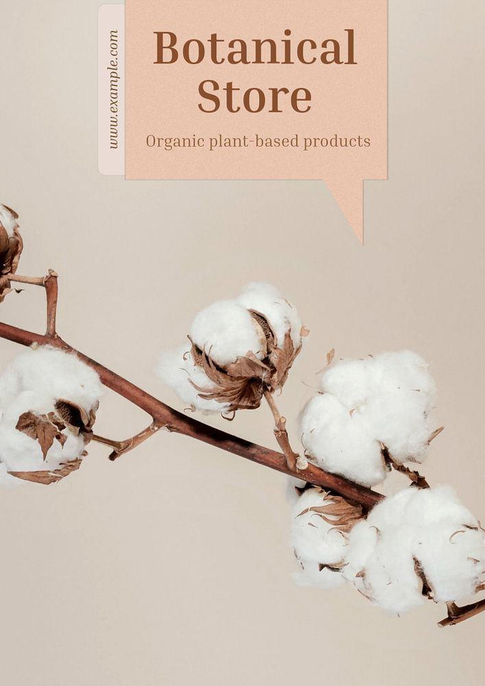 Botanical store  poster template, editable text and design