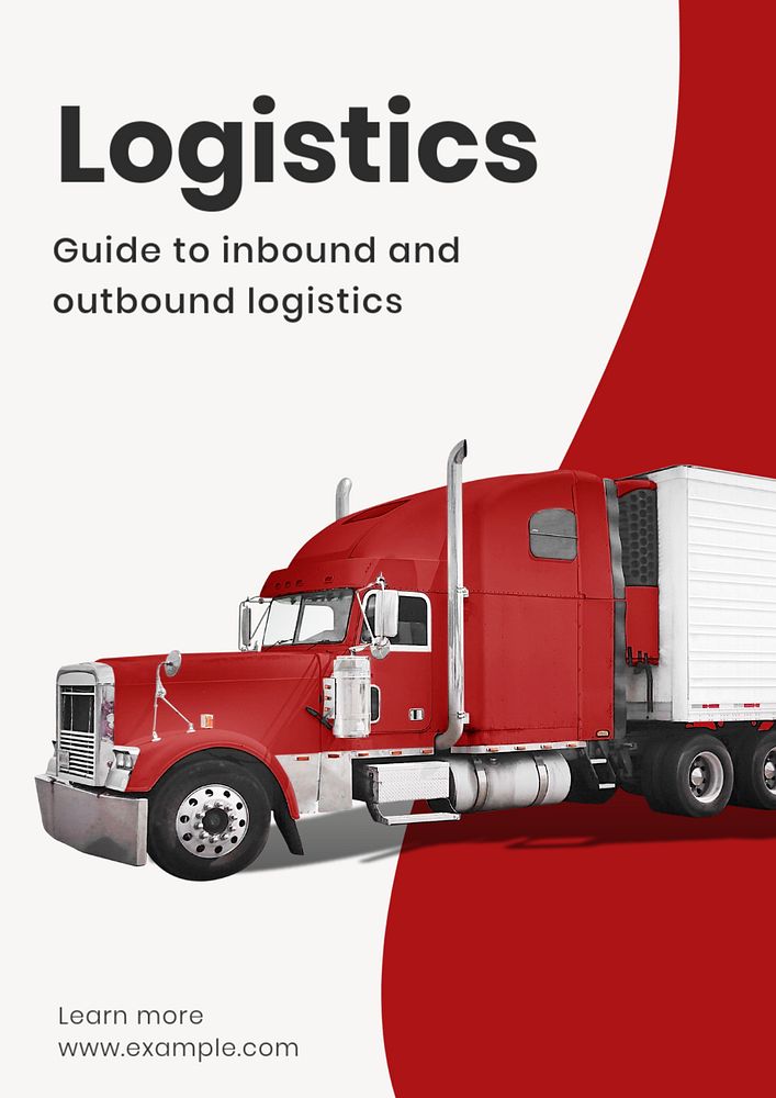 Logistics  poster template, editable text and design