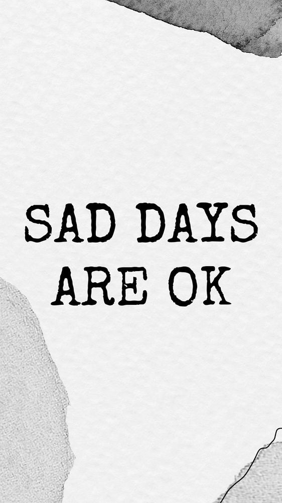 Sad day ok Instagram story template, editable text