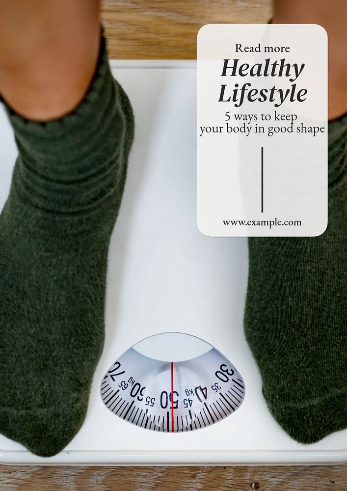 Healthy Lifestyle  poster template, editable text and design