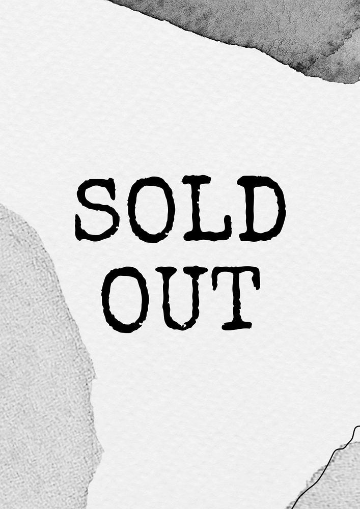 Sold out poster template, editable text and design