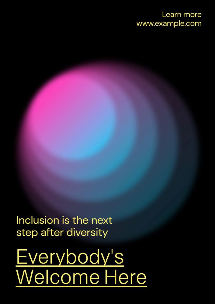 Inclusion & diversity poster template, editable text and design