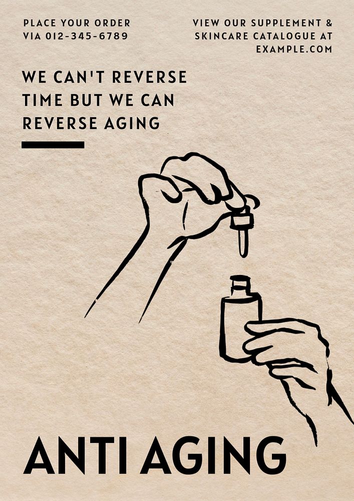 Anti aging poster template, editable | Premium Editable Template - rawpixel