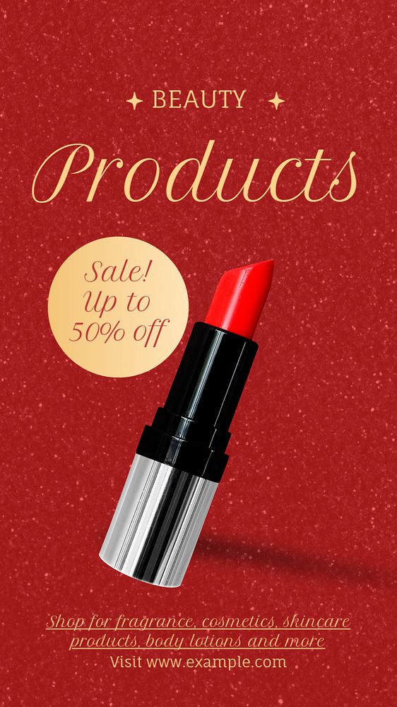 Beauty product sale Instagram story template, editable text