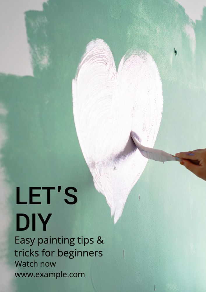 Let's DIY poster template, editable text and design