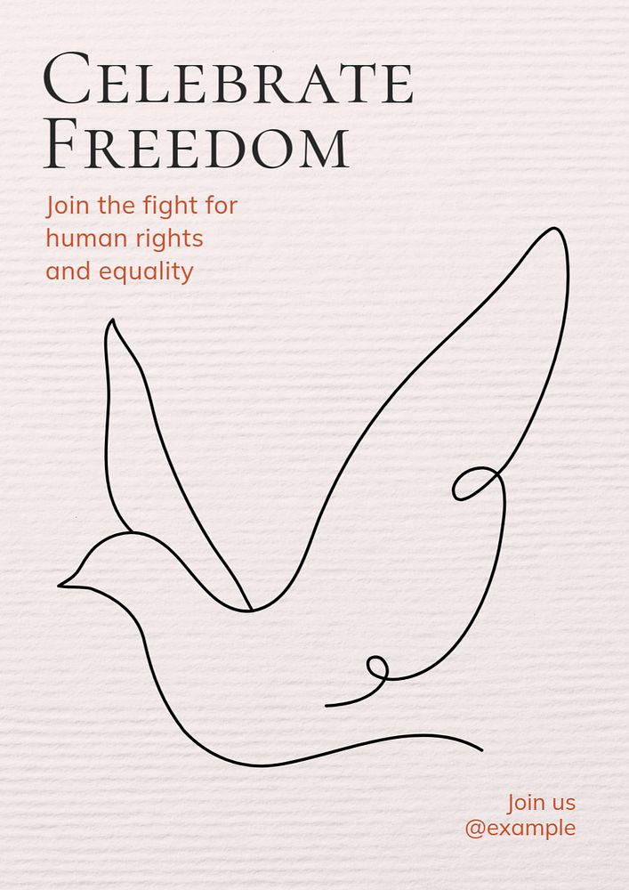 Celebrate freedom poster template, editable text and design