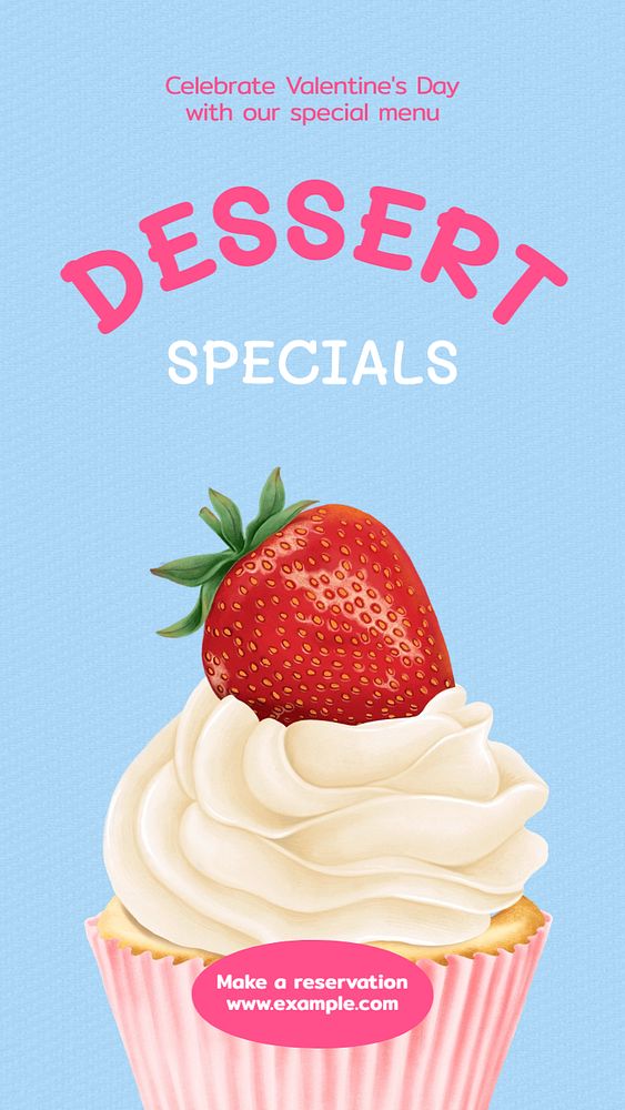 Dessert specials Instagram story template, editable text