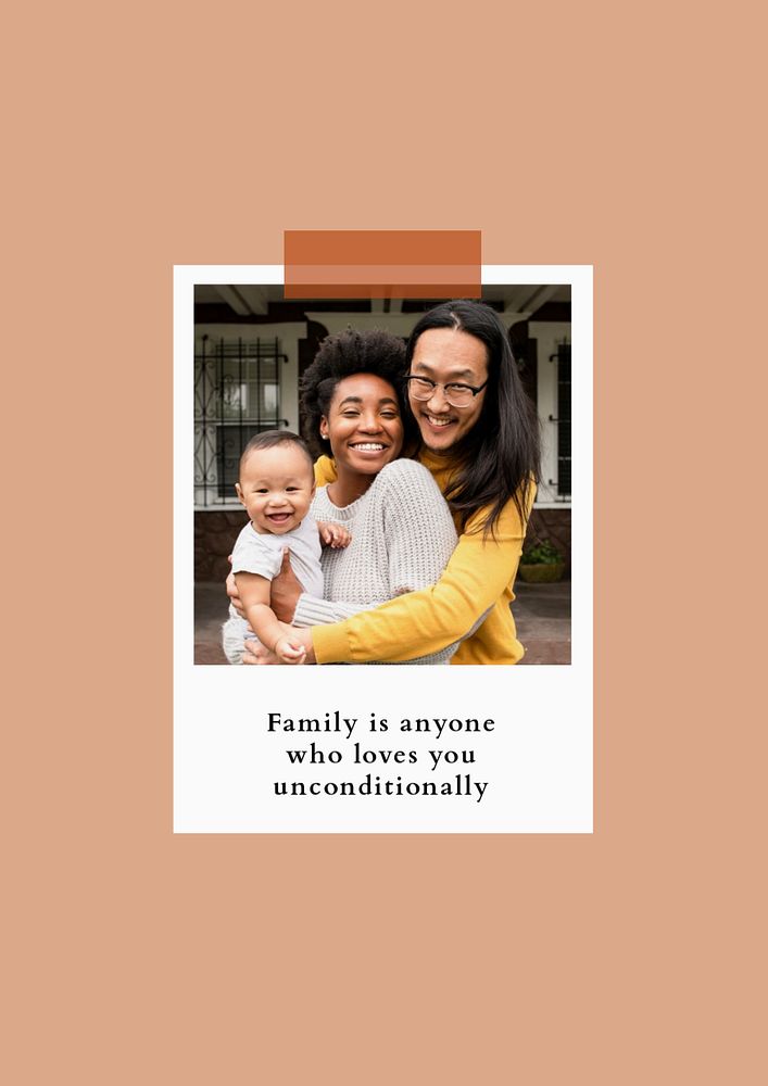 Family quote  poster template, editable text and design