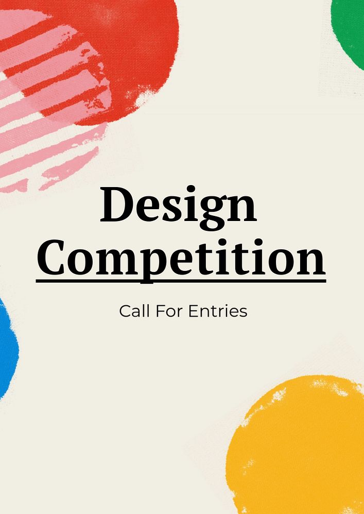 Design competition poster template, editable text and design