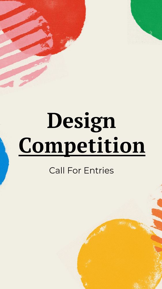 Design competition Instagram story template, editable text