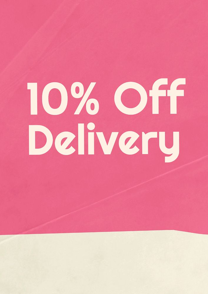 Delivery Discount poster template, editable text and design