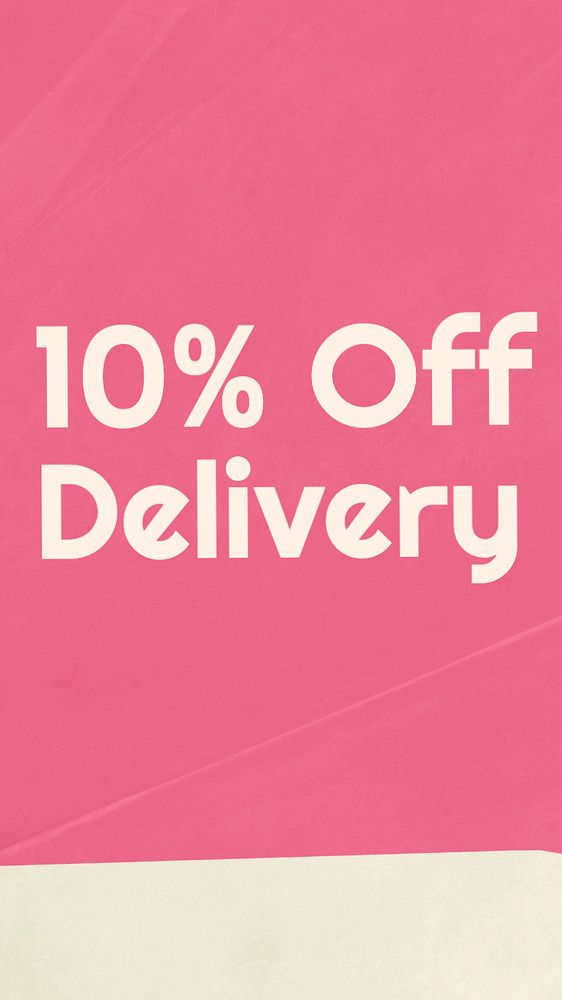 Delivery Discount Instagram story template, editable text