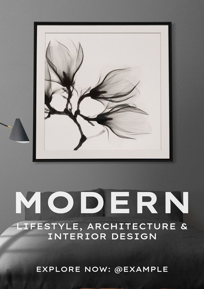 Modern poster template, editable text and design