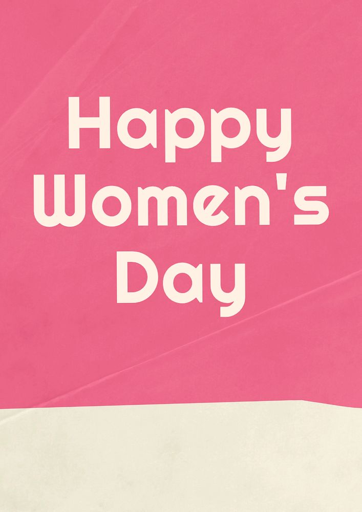 happy women's day poster template, editable text and design