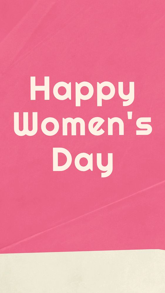 happy women's day Instagram story template, editable text