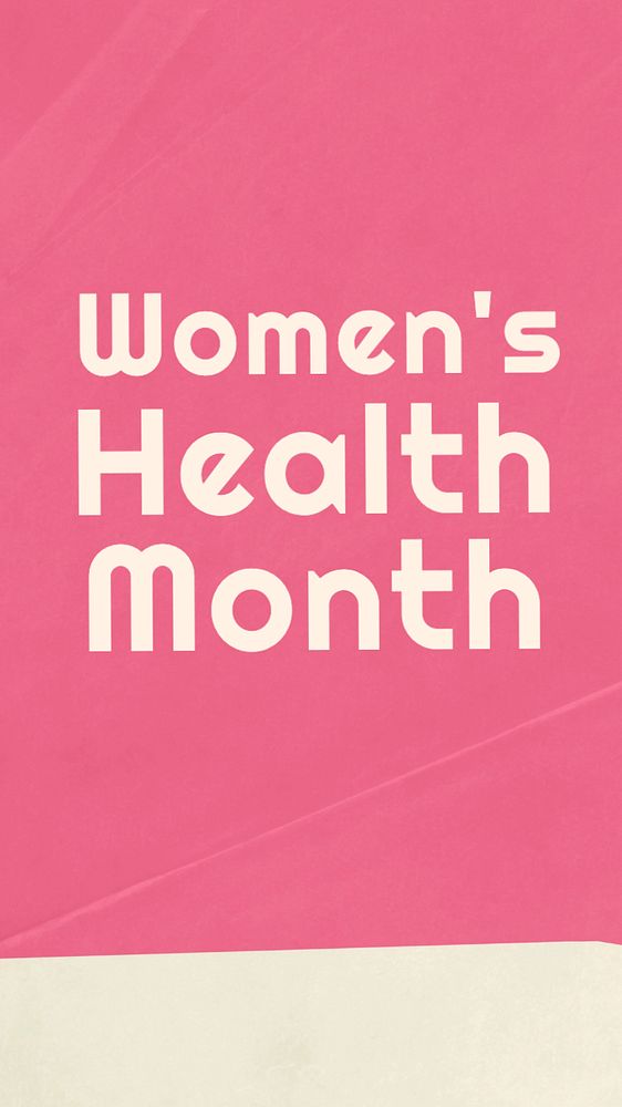 Women's health month Instagram story template, editable text