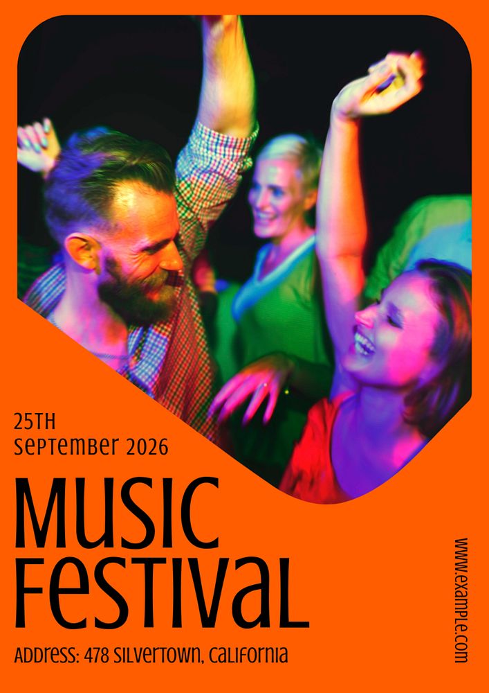 Music festival  poster template, editable text and design