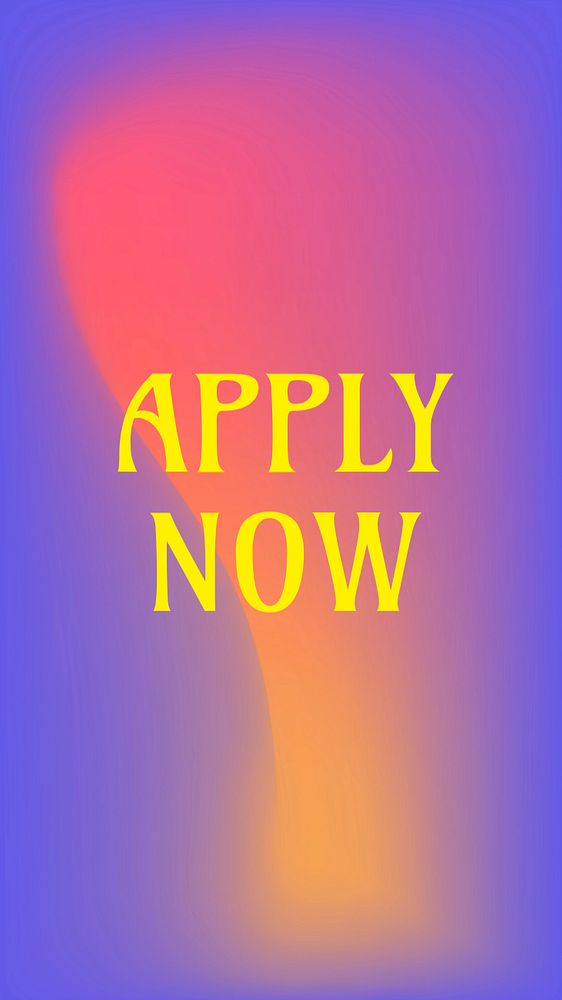 Apply now Instagram story template, editable text