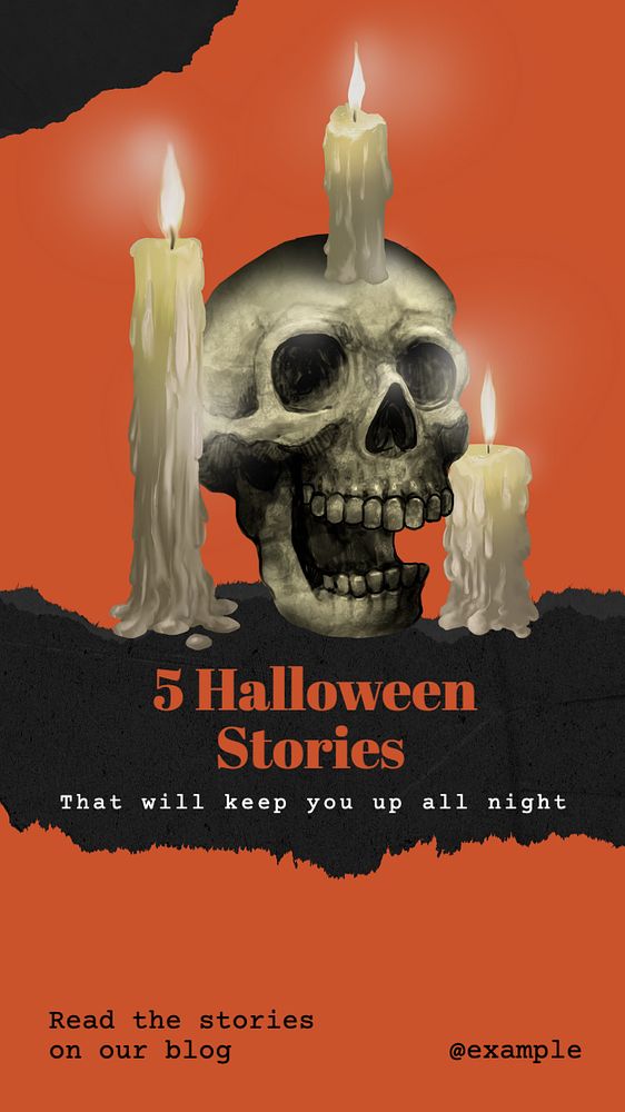 Halloween stories Instagram story template, editable text