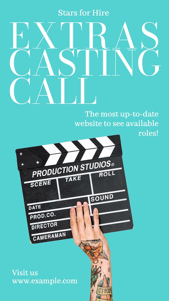 Casting calls Instagram story template, editable text