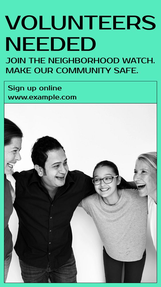 Volunteer needed  Instagram story template, editable text